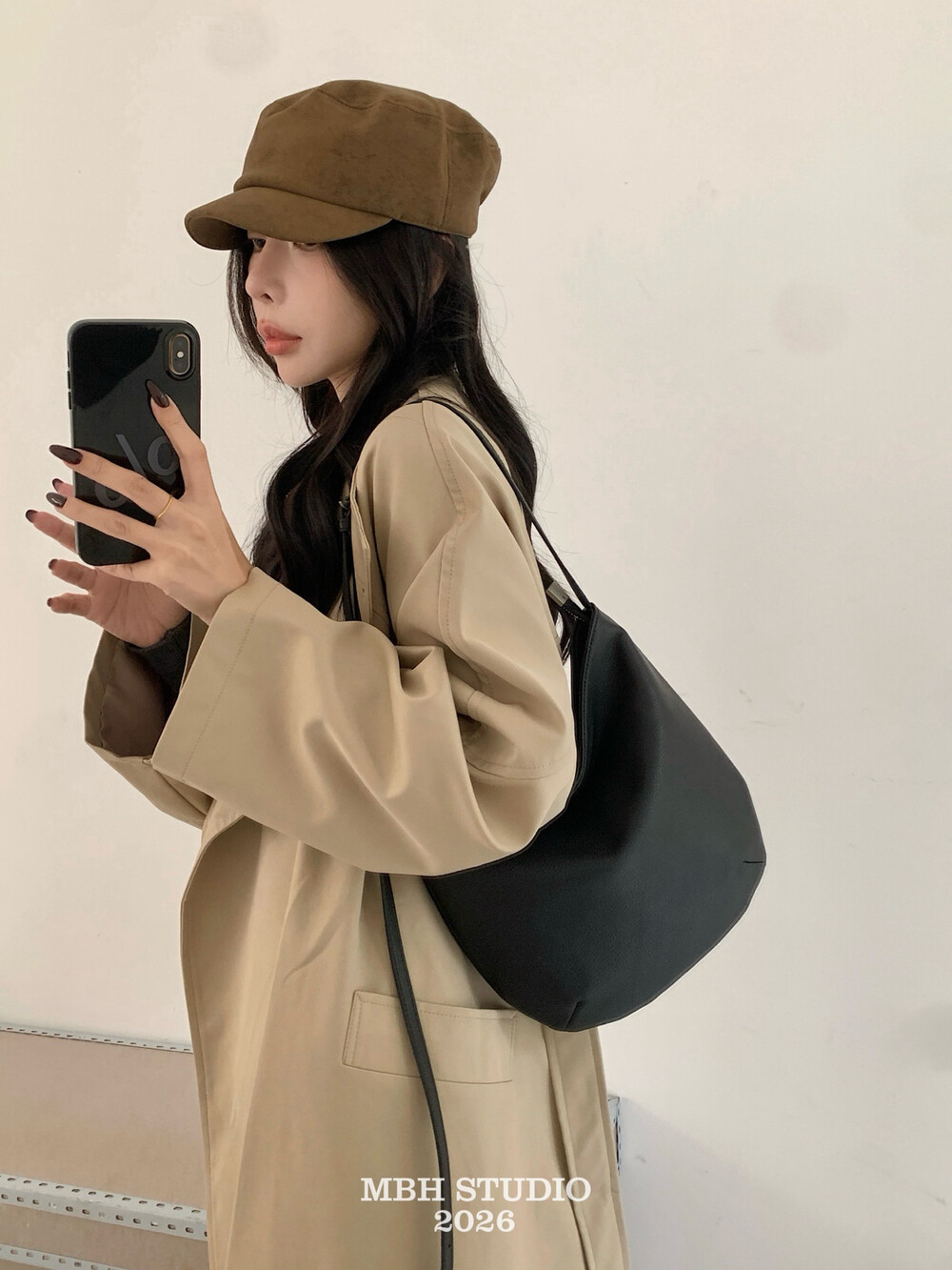 MBHtogo Sheepskin Dumpling Bag Minimalist Crossbody Shoulder Bag